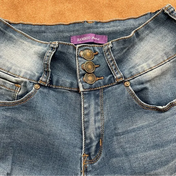 BAMBOO High Rise Stretch Skinny Jeans Size 5 - Picture 5 of 16